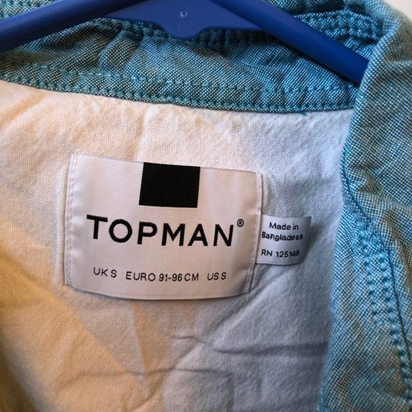 Topman Short Sleeve Shirt - Ocean Blue - Picture 8 of 8